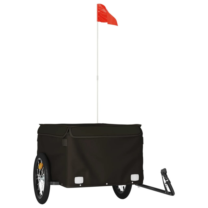 Produktbild för Cykelvagn svart 45 kg järn
