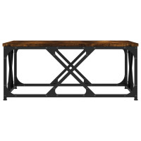 Produktbild för Soffbord rökfärgad ek 70x70x30 cm konstruerat trä