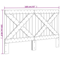 Produktbild för Huvudgavel 160x104 cm massiv furu