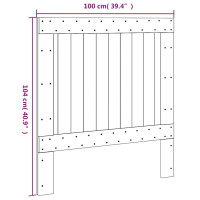 Produktbild för Huvudgavel 100x104 cm massiv furu