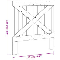 Produktbild för Huvudgavel 100x104 cm massiv furu