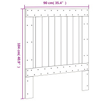 Produktbild för Huvudgavel 90x104 cm massiv furu