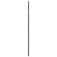 Produktbild för Väggspegel svart 100x110 cm bågformad järn
