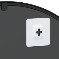 Produktbild för Väggspegel svart 60x110 cm bågformad järn