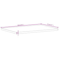 Produktbild för Bordsskiva 80x55x2,5 cm massivt bokträ