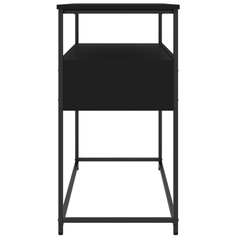 Produktbild för Avlastningsbord svart 100x40x75 cm konstruerat trä