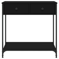 Produktbild för Konsolbord svart 75x34,5x75 cm konstruerat trä
