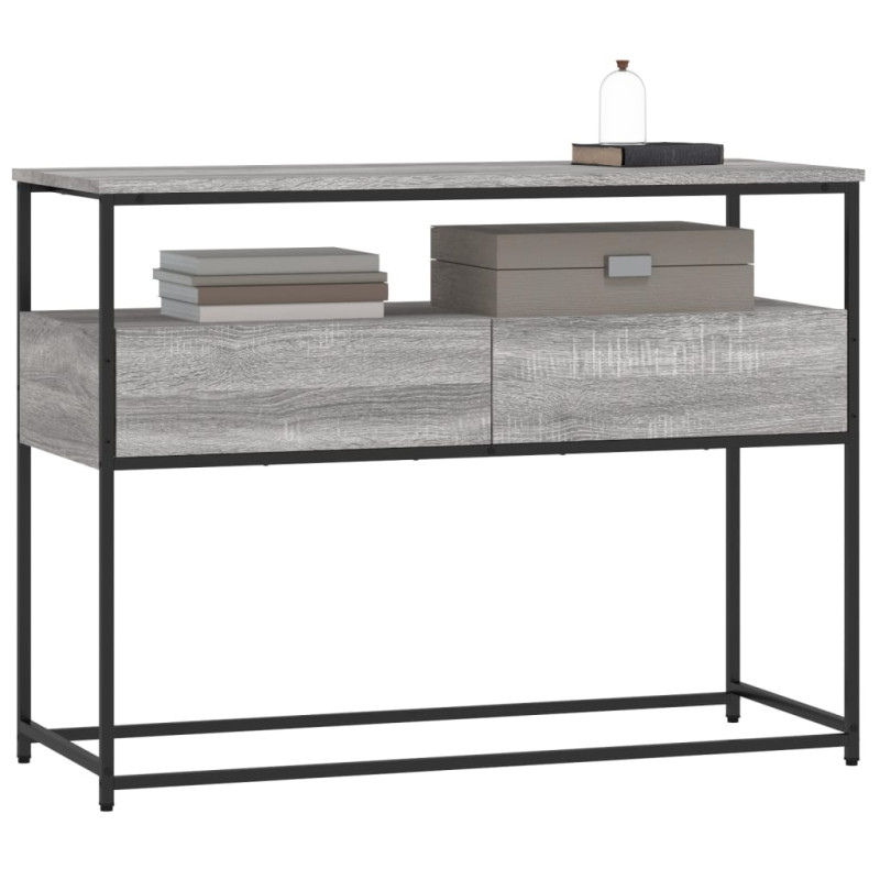 Produktbild för Avlastningsbord grå sonoma 100x40x75 cm konstruerat trä