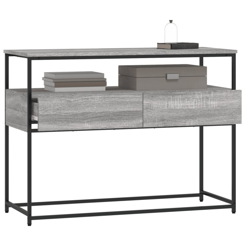 Produktbild för Avlastningsbord grå sonoma 100x40x75 cm konstruerat trä