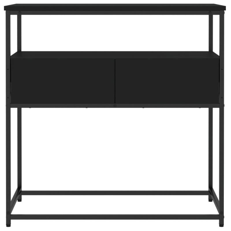 Produktbild för Avlastningsbord svart 75x40x75 cm konstruerat trä