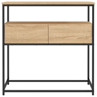 Produktbild för Avlastningsbord sonoma-ek 75x40x75 cm konstruerat trä