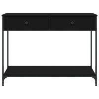 Produktbild för Konsolbord svart 100x34,5x75 cm konstruerat trä