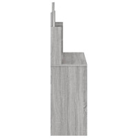 Miniatyr av produktbild för Sminkbord med spegel grå sonoma 96x39x142 cm