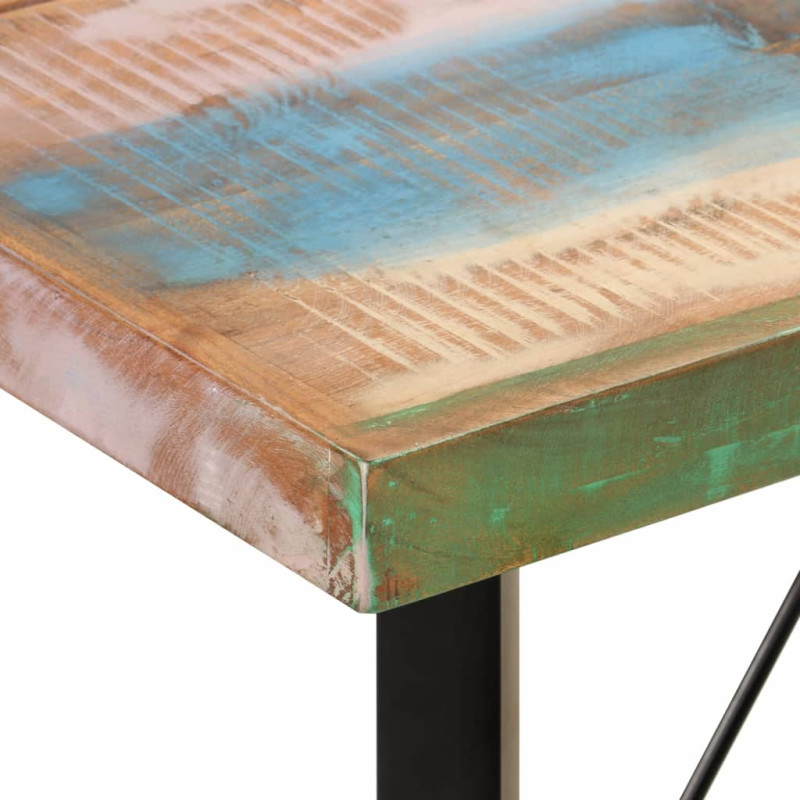 Produktbild för Barbord 150x70x107 cm massivt återvunnet trä och järn
