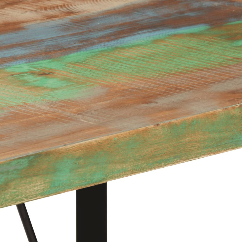 Produktbild för Barbord 110x55x107 cm massivt återvunnet trä och järn