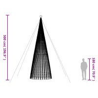 Produktbild för Julgranskon 1544 LEDs kallvit 500 cm