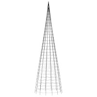 Produktbild för Julbelysning till flaggstång 3000 LEDs färgglad 800 cm