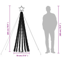 Produktbild för Julgranskon 275 LEDs kallvitt 180 cm