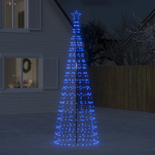 vidaXL Julgransbelysning med markspett 570 LEDs blå 300 cm