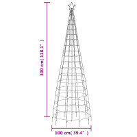 Produktbild för Julgransbelysning med markspett 570 LEDs blå 300 cm