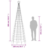 Produktbild för Julgransbelysning med markspett 570 LEDs blå 300 cm