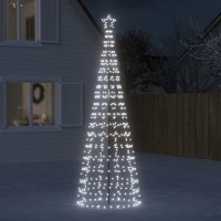 Produktbild för Julgransbelysning med markspett 570 LEDs kallvitt 300 cm