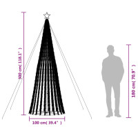 Produktbild för Julgranskon 688 LEDs varmvit 300 cm