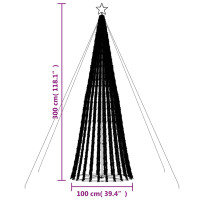 Produktbild för Julgranskon 688 LEDs varmvit 300 cm