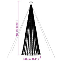 Produktbild för Julgranskon 688 LEDs färgglad 300 cm