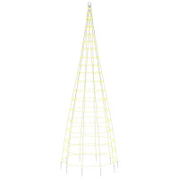 Produktbild för Julbelysning till flaggstång 550 LEDs varmvit 300 cm