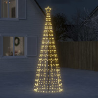 Produktbild för Julgransbelysning med markspett 570 LEDs varmvit 300 cm