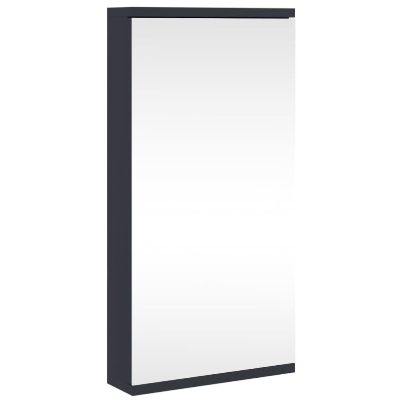 Produktbild för Spegelskåp hörn grå 30x24x60 cm