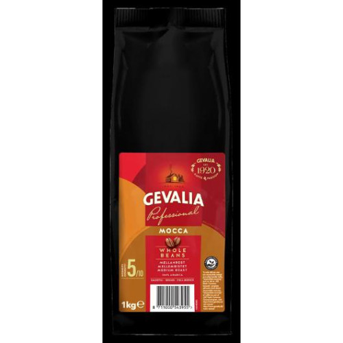 GEVALIA Kaffe GEVALIA Mocca Hela bönor 1kg 8/krt