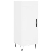 Produktbild för Högskåp vit 34,5x34x180 cm konstruerat trä