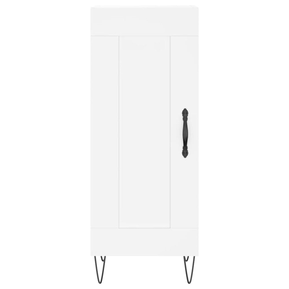 Produktbild för Högskåp vit 34,5x34x180 cm konstruerat trä