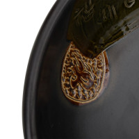 Produktbild för Handfat svart rund Φ41x14 cm keramik