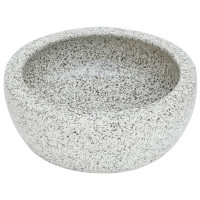 Produktbild för Handfat grå rund Φ41x14 cm keramik