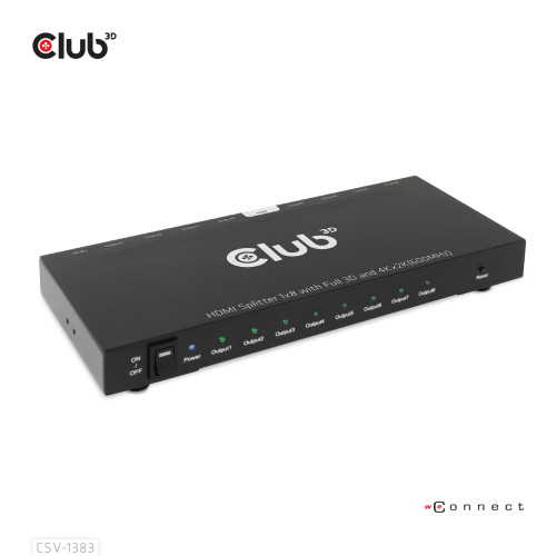 Club 3D CLUB3D 1 to 8 HDMI™ Splitter Full 3D and 4K60Hz(600MHz)