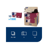 Produktbild för Servett TORK Lunch 3-lags vinröd 150/fp