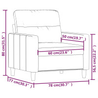 Produktbild för Fåtölj brun 60 cm tyg