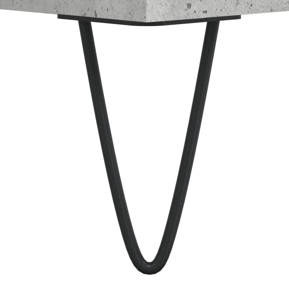 Produktbild för Högskåp betonggrå 69,5x34x180 cm konstruerat trä