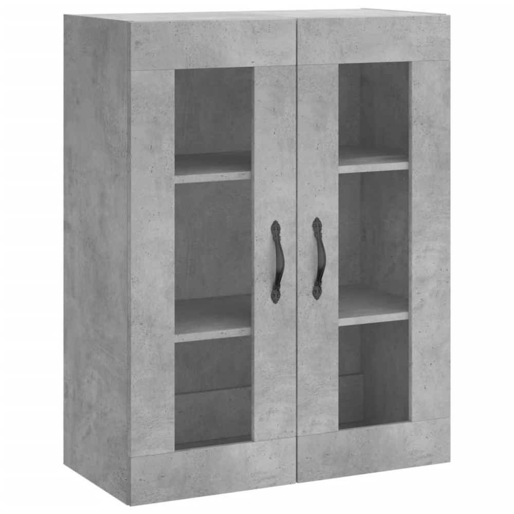 Produktbild för Högskåp betonggrå 69,5x34x180 cm konstruerat trä