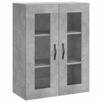 Produktbild för Högskåp betonggrå 69,5x34x180 cm konstruerat trä