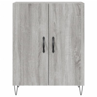 Produktbild för Högskåp Grå Sonoma 69,5x34x180 cm konstruerat trä