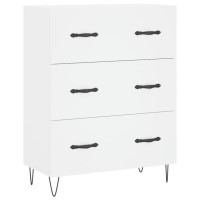 Produktbild för Högskåp vit 69,5x34x180 cm konstruerat trä