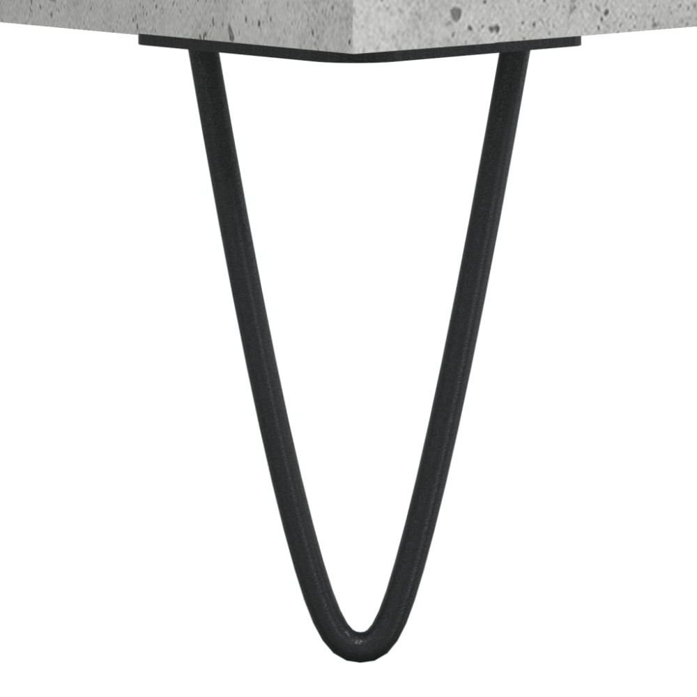 Produktbild för Högskåp betonggrå 69,5x34x180 cm konstruerat trä
