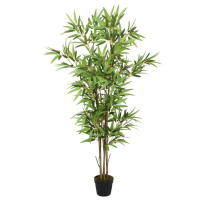 Produktbild för Konstväxt bambu 828 blad 150 cm grön