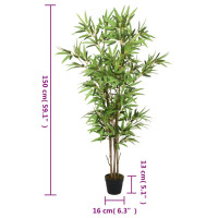 Produktbild för Konstväxt bambu 828 blad 150 cm grön