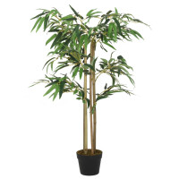 Produktbild för Konstväxt bambu 760 blad 120 cm grön