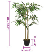 Produktbild för Konstväxt bambu 760 blad 120 cm grön